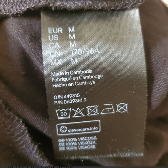 H&M Simple Black Summer A-Line Dress With Pockets - Picture 9 of 9